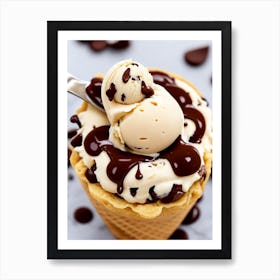 Ice Cream Scoop Art Print