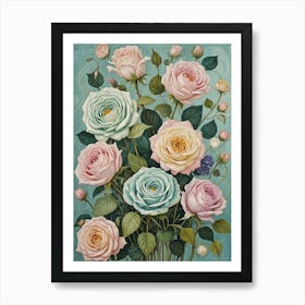 Pastel Roses Art Print