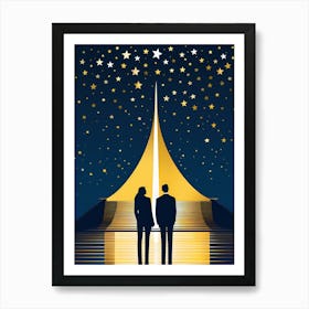 Christmas Night 3 vector art 1 Art Print