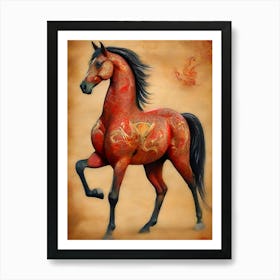 Chinese Horse Art Print