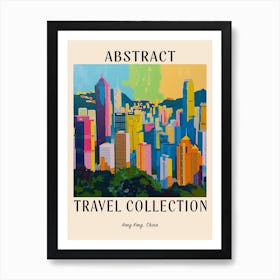 Abstract Travel Collection Poster Hong Kong China 4 Art Print