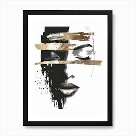 Black And Gold Painting Art Print