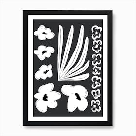 Botanical Scenery 2 Black White Art Print