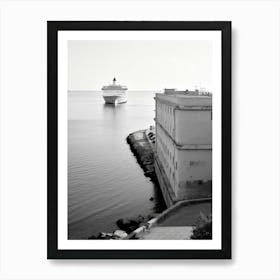 Civitavecchia, Italy, Black And White Photography 4 Art Print