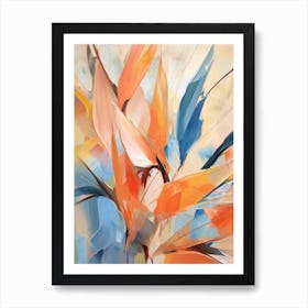 Fall Flower Painting Bird Of Paradise 4 Art Print