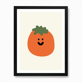 Happy Orange Art Print Illustration Art Print