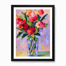 Freesia  Matisse Style Flower Art Print