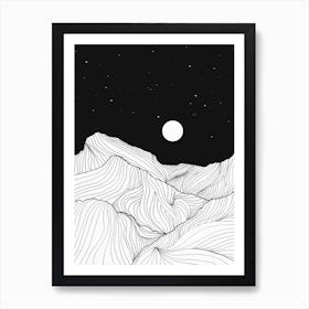 Lines In The Mountains Ii Art Print