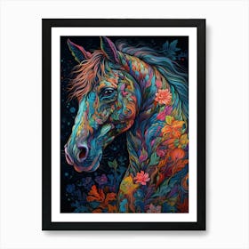 Colorful Horse 5 Art Print