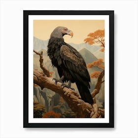 Dark And Moody Botanical California Condor 2 Art Print