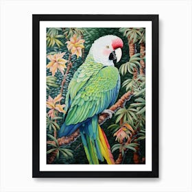Ohara Koson Inspired Bird Painting Macaw 2 Art Print