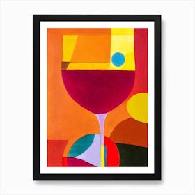 Aviation Paul Klee Inspired Abstract Cocktail Poster Art Print