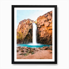 Desert Oasis Waterfall 2 Art Print