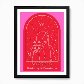 Scorpio Red Art Print