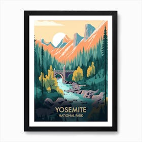 Yosemite National Park Vintage Travel Poster 1 Art Print