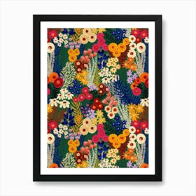 Summer Abstract Floral Wild Flower Meadow Painterly Art Print