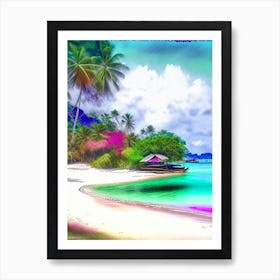 Koh Mak Thailand Soft Colours Tropical Destination Art Print