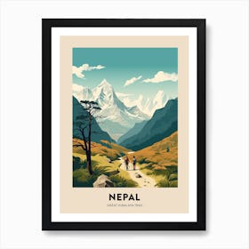 Great Himalaya Trail Nepal 2 Vintage Hiking Travel Poster Art Print