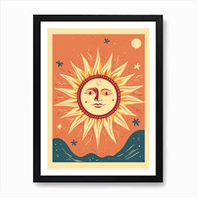 Bold Bright Sun Tarot Card Style 3 Art Print