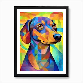 Dachshund dog print 2 1 Art Print