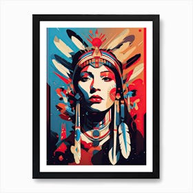 Radiant Colors of Native American Art Art Print