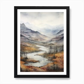 Autumn Forest Landscape Dovre National Park Norway 1 Art Print