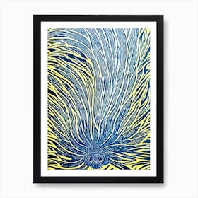 Glaucus Atlanticus (Blue Dragon) Linocut Art Print