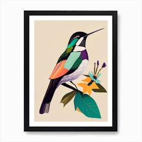 Black Chinned Hummingbird Bold Graphic Art Print