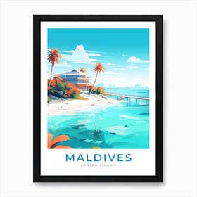 Indian Ocean Maldives Travel 1 Art Print