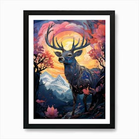 Deer Painting 2 Art Print