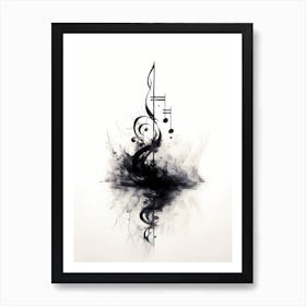 Music Notes In Water Art Print