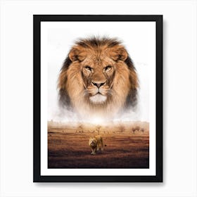 Lion King Of Animals Africa Art Print