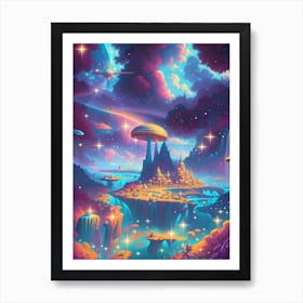 Psychedelic Landscape Art Print