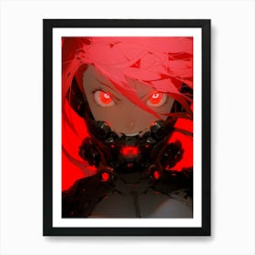 Red Haired Anime Girl Art Print