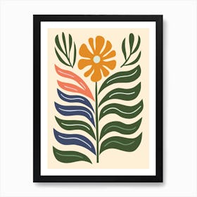 Flower On A Leaf Art Print