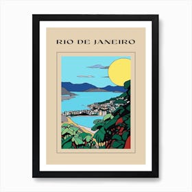 Minimal Design Style Of Rio De Janeiro, Brazil 3 Poster Art Print