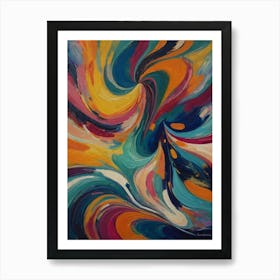 Abstract Swirl Painting Art Print