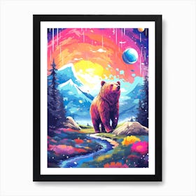 Bear In The Sky Art Print