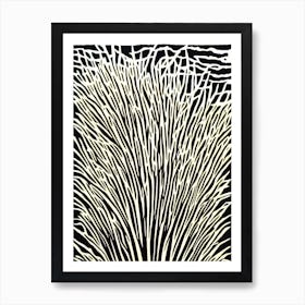 Acropora Digitifera Iiii Linocut Art Print