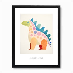 Nursery Dinosaur Art Ankylosaurus 3 Poster Art Print