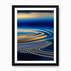 Water Ripples Lake Waterscape Crayon 1 Art Print