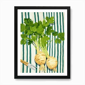 Celeriac Summer Illustration 1 Art Print