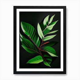 Wax Myrtle Leaf Vibrant Inspired 1 Art Print