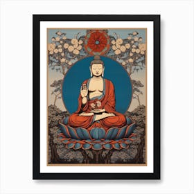 The Great Buddha Of Kamakura, Japan Vintage Travel Art 3 Poster