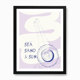 Sea Sand And Sun Summer Print Art Print