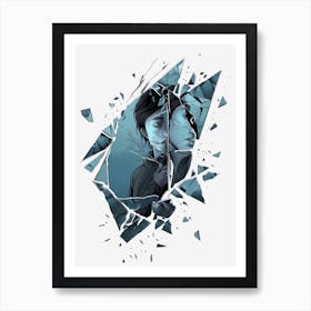 Girl broken Art Print