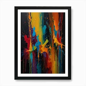 Colorful Splashes 1 Art Print