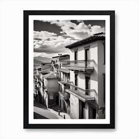 Cuenca, Spain, Black And White Analogue Photography 4 Art Print