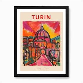 Turin Italia Travel Poster Art Print