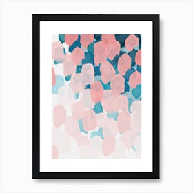 Abstract Pink and Blue Art Print